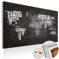 Slika na plutenoj podlozi Spanish Geography [Cork Map Spanish Text] 120x80